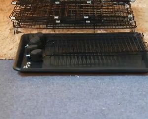 Cat Cage 4 Layer Cat Cage Foldable Sturdy Cage W/ Wheel