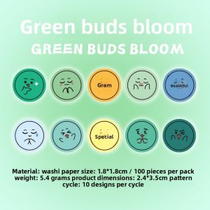 Stickers Punk | INS Trendy Minimalist Kawaii Round Stickers DIY Washi Tape