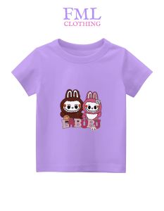 Kaos Anak-Anak Gambar Labubu 07 Viral (usia 2-10 Tahun) Katun PE