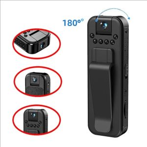 Camera Mini HD 1080P Máy Ghi Video Kỹ Thuật Số Di Động Có Tầm Nhìn Ban Đêm Máy Quay Giám Sát Hồng Ngoại Dành Cho Cảnh Sát BodyCam