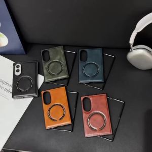 szhaiyu | For Samsung Galaxy Z Fold 8 Ultra Case Luxury Leather Magnetic Wireless Charging Protective Back Cover for Z Fold 8 7 6 5 Shell