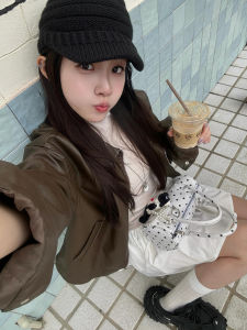 Retro Knitted Hat Womens Autumn Winter New Style Simple Woolen Cap Warm Versatile Casual Face Slimming Duckbill Cap