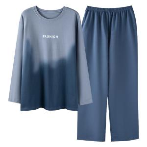 Bộ đồ ngủ MiiOW cho nam làm  vải cotton thoáng khí dễ chịu tay dài quần dài