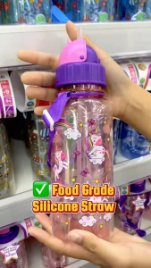 Autumnz Flip Top Straw Bottle 350ml/ 12oz or 500ml/ 17oz or 630ml/ 650ml/ 22oz with Strap 1pc Kindergarten Kid Water Bottle