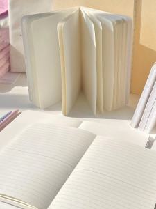 Jujulab A5A6 Notebook Refillable Blank Diary Notebook Horizontal Note Book Soft Cover Durable Linen Paper Notebook