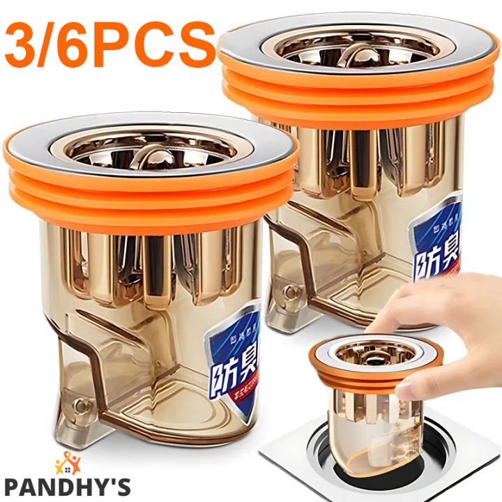 3PCS Sewer Core Gravity Induction Floor Drain Core Shower Floor Drain ...