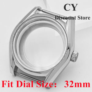 RICHUS 40mm Silver Sapphire Crystal Watch Replacement Parts Fit NH35 NH36 ETA2824 ST2130 Movement Stainless Steel Watch Case