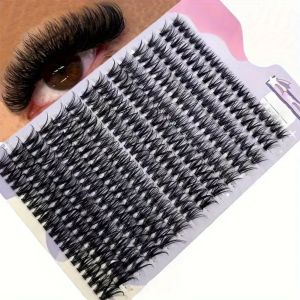 Individual Lashes Extension Lashes Clusters Individual Eyelashes 280Pcs Mix D Curl Cluster Lashes 9-16MM Volume False Eyelashes