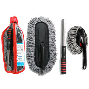 SEAMETAL Car Washing Mop Scalable Handle Dust Remover Wax Brush Microfiber Car Cleaning Kit Soft Hair Duster Brushes Wash Tool