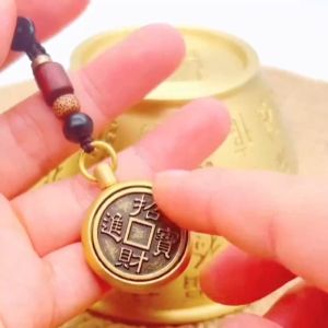 FENG SHUI 已開光 送登山扣转运招财 十二生肖钥匙扣 旋转手把件 挂饰 纯铜文玩解压神器 钥匙扣把玩挂件 Benmingnian transfer本命年转运招财汽车钥匙扣