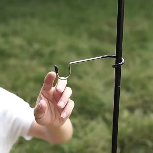 Hook Hanger Metal Camping Lantern Light Holder Tent Nails Clip AntiSlip Outdoor Pole Post Cangkuk Gantung Besi