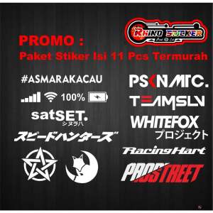 PAKET STIKER ISI 11 PCS STIKER CUTTING