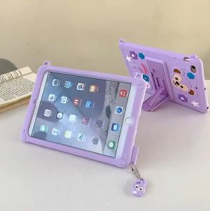 Case Apple IPad 5 6 Air 1 Pro 9.7 Inch Gen 1st 2nd 5th 6th Softcase Casing Cover Tablet Anak Kid Cute Kesing Stand Berdiri Tali Strap Silikon Tebal Kualitas Premium