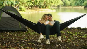 Camping Hiking Hammock Duyan Double Outdoor Foldable Travel Hammock Portable Breathable With Storage Bag And Rope