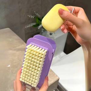 Non-Slip Laundry Brush Soap Foaming Box Shoe Cleaning Tool Home Essential No Hand Washing Required Clothing And Shoe Cleaner