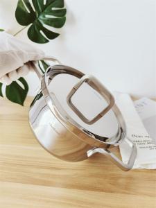 Stainless Steel 18/10 Mini Stew Pot Egg Boiler Auxiliary Food Soup Pot Induction Cooker Compatible All Steel Construction