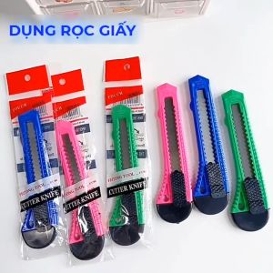Dao rọc giấy lưỡi 23 mm . Dụng cụ hỗ trợ đắc lực trong văn phong cho việc cắt giấy dây điện bìa cứng. Dao Cắt