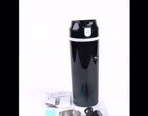 Ấm Đun Nước Điện Ô Tô 500mL Với Lớp Lót Bằng Thép Không Gỉ 304 Tự Động Ngắt Điện Bảo Vệ Chống Đun Khô Màu Đen/trắng Cốc Sưởi Ấm Xe Hơi