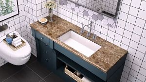 Kitchen Oil-proof Wallpaper 60CM x 5M Kitchen DIY Adhesive Wall Paper Sticker Oil Proof Stickers for Dinding Kitchen Wallpaper Stove Cabinet Marble kitchen waterproof oil -proof sticker Marble Pattern Wallpaper