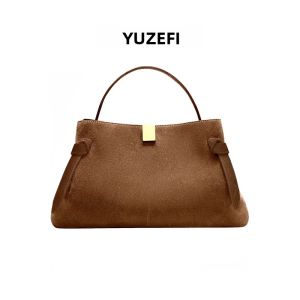 Túi Xách Nữ YUZEFI Kiểu Retro Bằng Da Lộn Thời Trang Đa Năng Dung Tích Lớn Thích Hợp Đi Làm Hàng Ngày Mùa Thu Đông Chất Liệu Da PU