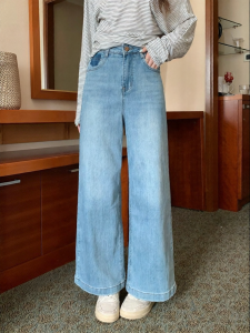 imimtuan | Quần Jeans Xòe Phong Cách Retro cho Phụ Nữ