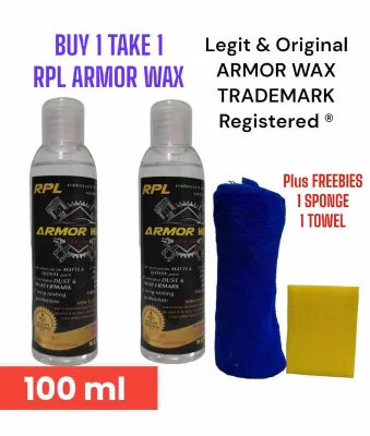 Armor Wax RPL Buy1 take1 with Microfiber Cloth & Sponge (100ml)
