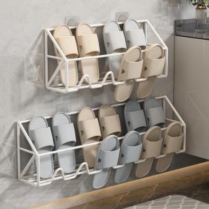 Wall-Mounted Door-Hung Shoe Rack Simple Dormitory Bathroom No-Drilling Small Storage Shelf for Shoes Bedroom Furniture