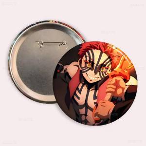 Akaza Anime Character Creative Tinplate Soft Button Pins Animal Icon Brooch Lapel Backpack Badge Accessories Pin