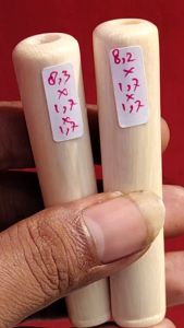 Pipa Bulat Merah Panjang 8cm Bening untuk Dekorasi dan Hadiah