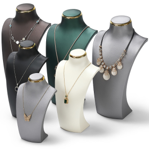 High-end Leather Portrait Model Necklace Display Stand Jewelry Display Props Pendant Ornaments Jewelry Display Storage Props