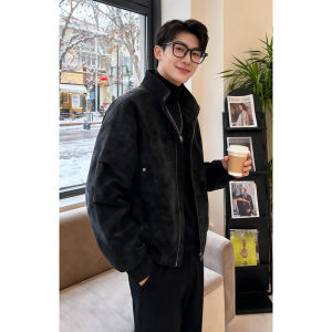 CHENMU | Vintage Tye Dye Brown Suede Pilot Jacket