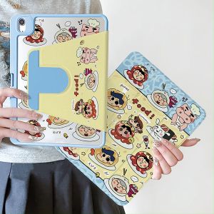 case iPad Air7 Gen11 Gen9 Air6 Gen10 ที่ใส่ปากกา เครยอนชินจัง เคสiPadหมุน 360° Air5 Pro11 2024