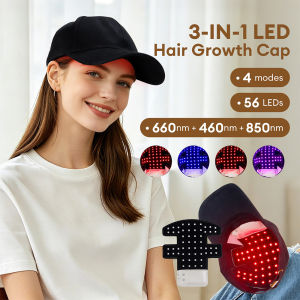 foreverlily | 660nm+850nm+450nm Infrared Red Light Blue Light Detachable Hair Growth Cap Hair Loss Treatment Anti Hair Loss Hair Regrowth