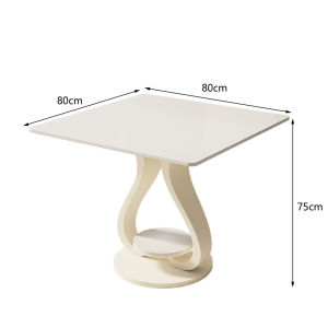 Round Square Minimalist Design Luxurious Dining Table