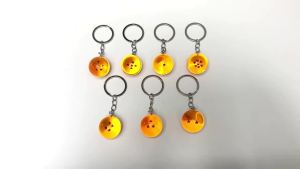 Bandai | Anime Series 1-7 Stars Balls Z Stars Keychain Figures Toys Pendant Car Keyring Party Gifts Cosplay Props Accessories