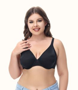 บางเฉียบสบาย ระบายอากาศได้ดี บราขนาดใหญ่ประกายด้วยแหวนเหล็กสําหรับหญิงสาวเต็มถ้วย V-type ฤดูร้อน ชุดชั้นใน