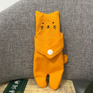 Mini Pencil Earphone Bag Creative Japanese Style Coin Purse Keychain Bag Charm Depressed Cat Design Portable Gift