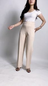 Celana Kulot Wanita Highwaist Premium / Kulot Terbaru Scuba Zipper Highwaist