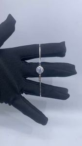 Gelang Wanita Original Moissanite Asli S925 Silver Cuban Link Memo GRA