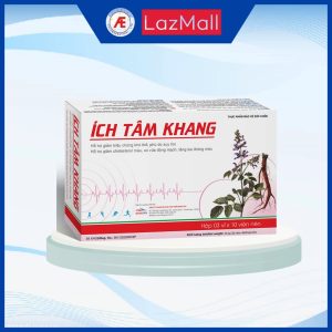 Combo Ích Tâm Khang (3 vỉ x 10 viên) (mua 6 hộp 30 viên tặng 1 hộp 30v) - hỗ trợ giảm triệu chứng khó thở hồi hộp do suy tim