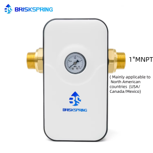 BriskSpring Whole House Water Conditioner Descaler Salt Free Water Softener System Hard Water Treatment 6 Ton/Hour Large Flow