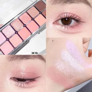 Xixi Misty Muse Bảng Phấn Mắt 12 Màu Pearlescent Shimmer Matte Shades Màu Sắc: 03 Brightening Repairing Blush Makeup Full Size