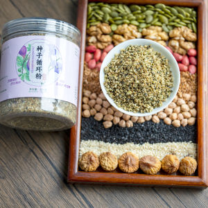 Yi Cheng Seed Circulation Powder Fig And Pumpkin Seed Combination Ready to Eat in Jar 250g Natural Health Food Supplement
