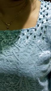 SHOOPI ATASAN SEMI RENDA / BLUS BROKAT KILAT WANITA / BAJU SEMI KEBAYA RENDA VIRAL TANGAN BALON MUTIARA