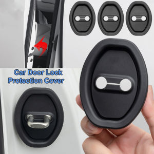 4Pcs/Set Toyota Car Silicone Door Lock Cover Car Shock Door Latch Protection Pad For Vios Wish Hilux Yaris Rush GR Corolla Cross Avanza Innova Veloz Fortuner Alphard Altis Camry bZ4X RAV4 Harrier Accessories