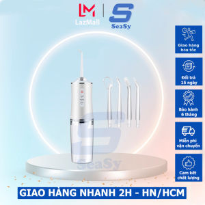 Máy tăm nước du lịch SeaSy SS66 vệ sinh răng miệng 3 chế độ làm sạch sâu bảo vệ nướu dành cho người niềng răng