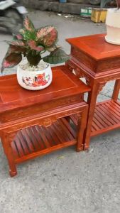 Đôn Chữ Nhật Kê Rồng chữ nhật trang trí Phòng Khách Gỗ Hương 40x60 Cao 6070cm