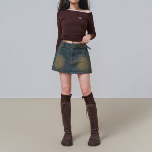 KEIKO | Chân Váy Denim Ngắn Giúp Gọn Gàng