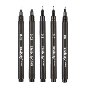 Pigma Micron Fineliner ปากกา Archival ปากกาหมึกสีดําปากกาประดิษฐ์ตัวอักษรสําหรับเขียนการวาดภาพหรือ Journaling - ขนาดจุดสารพัน