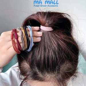 5pcs Ikat Rambut 3 Lapis B65 Karet Kunciran Rambut 3 Lapis